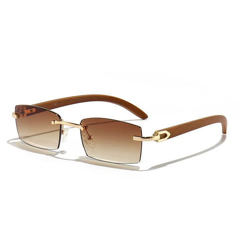 New Blue Gradient Lens Metal Sunglasses