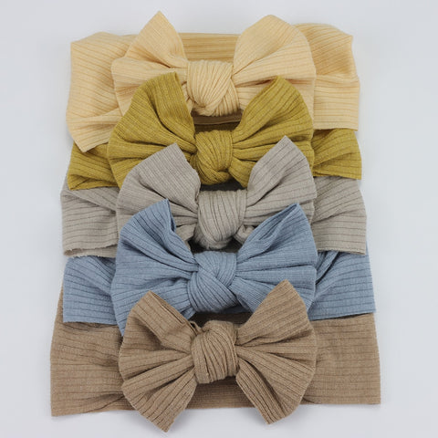 5pcs/Lot Cable Knit Bow Baby Headbands