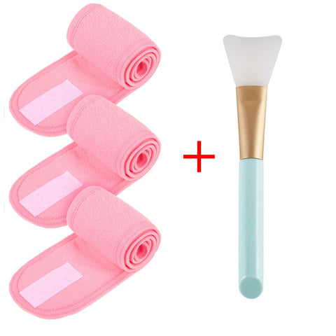Adjustable Facial Headband with 1 Mask Brush