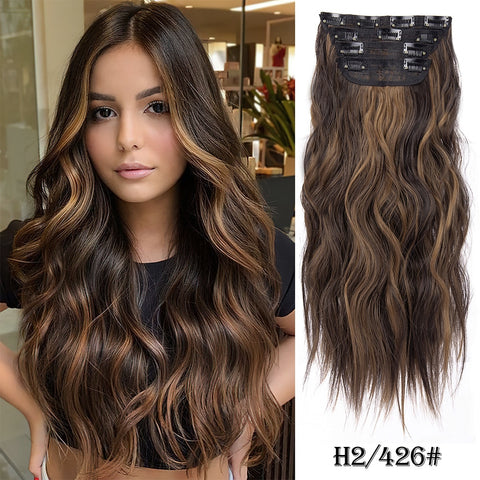 4Pcs/Set 20Inch Synthetic Hair Clip