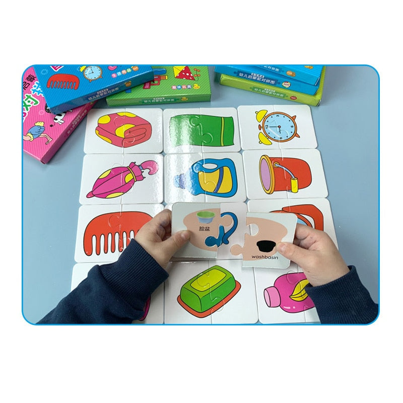 32Pcs Montessori Toddler Card Matching Game