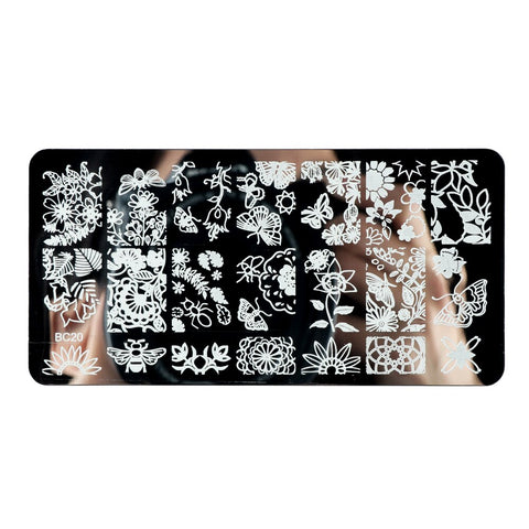 New Nail Stamping Lace Petals