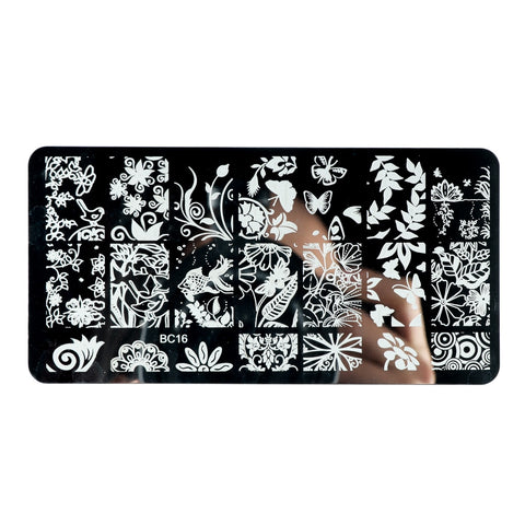 New Nail Stamping Lace Petals