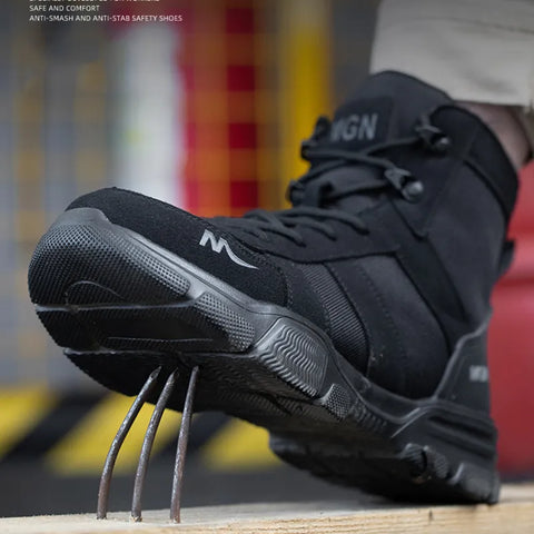 AMAWEI Work Boots Indestructible Safety Shoes