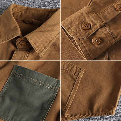 Men cotton long sleeve shirt