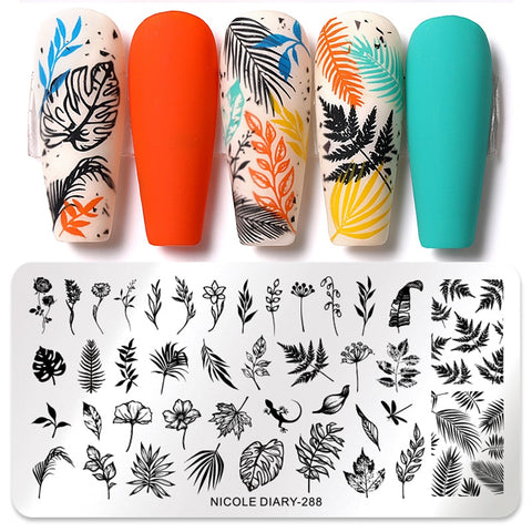 New Flower Stripe Design Stamping Plates