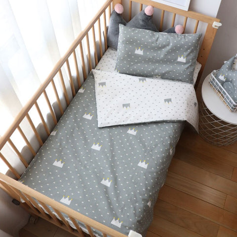 3 Pcs Baby Crib Bedding Set