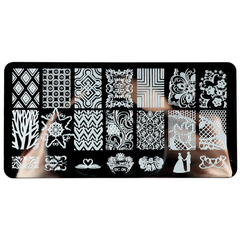 New Nail Stamping Lace Petals
