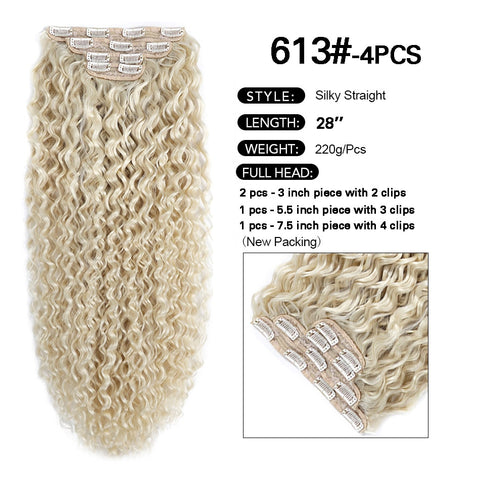 New Synthetic Curly Clip-In Hair Extensions