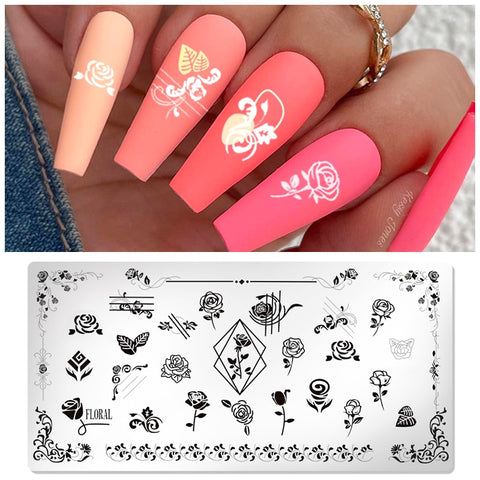 1PC Striped Line Stamping Plates