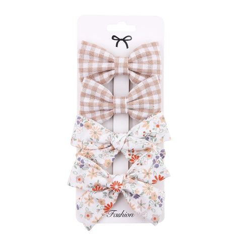 4Pcs/Set Baby Bows Hair Clips