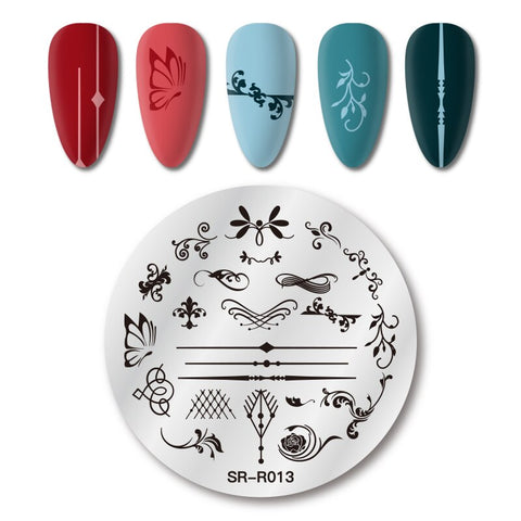 New Square Round Nail Stamping Plates