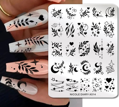 New Flower Stripe Design Stamping Plates