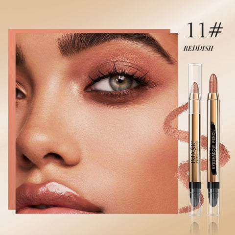 12-Color Eyeshadow Silkworm Blush Brighten Eye Makeup