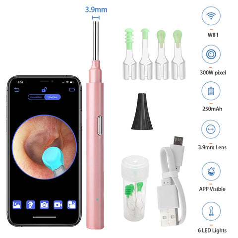 3.9mm Wireless WiFi Ear Pick Otoscope Camera