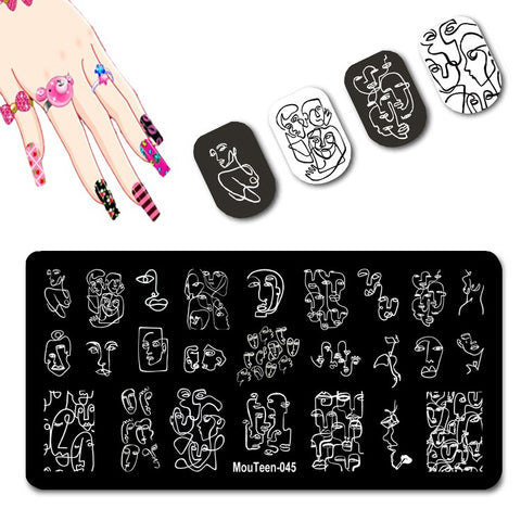 2022 New Pattern Nail Stamping Plates Graffiti Art