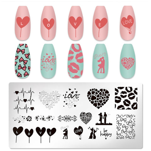 1PC Striped Line Stamping Plates
