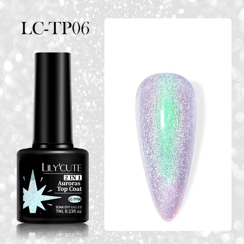 7ML Aurora Top Coat Sparking Aurora Gel Nail Polish