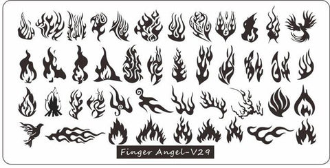 1Pcs Alphanumeric Nail Art