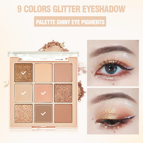 New 9 Colors Glitter Eyeshadow