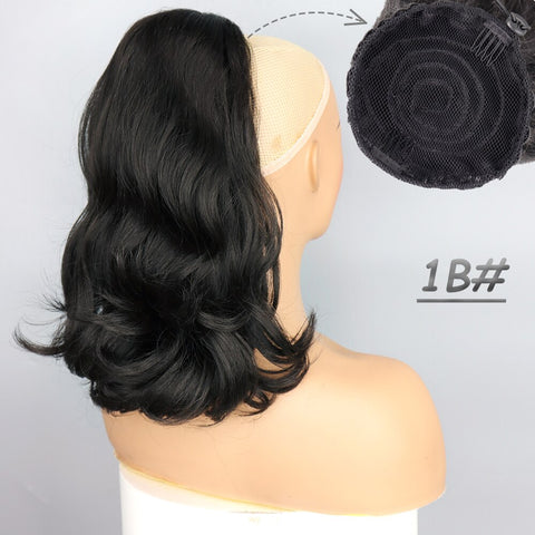 2 Plastic Comb Drawstring Ponytail Hair Extension