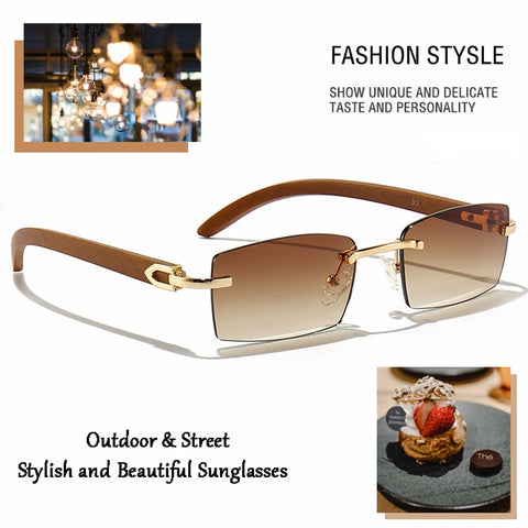 New Blue Gradient Lens Metal Sunglasses