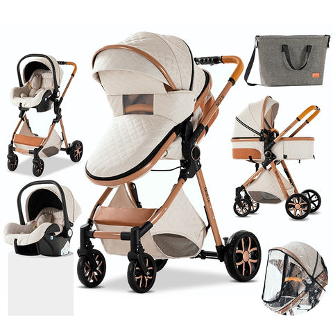 Baby 3 in 1 High Landscape Stroller