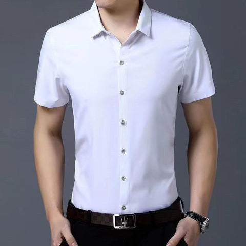 Men New Thin Plaid Smooth Shirts