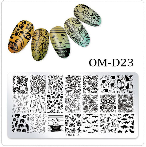 New Lace Flowers Nail Stamping Plates