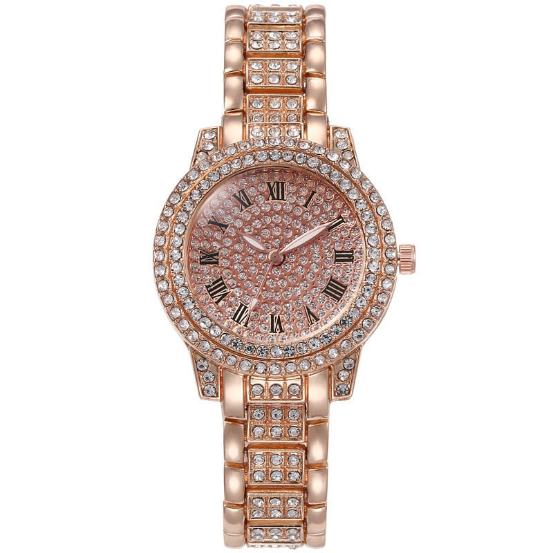 Women Luxury Diamond Steel Watches