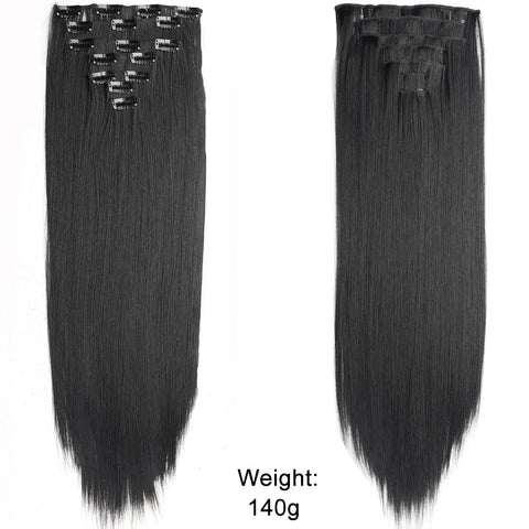 New Long Straight Clip In Hairpiece Hair Extensions