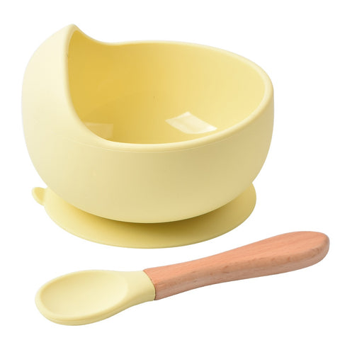 Baby Silicone Feeding Bowl With Spoon