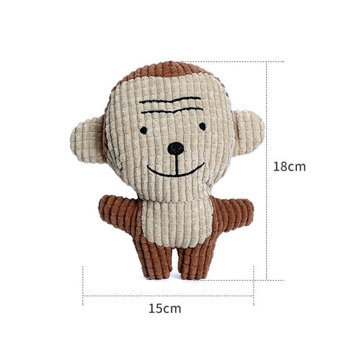 Dog Animal Shape Corduroy Chew Toy
