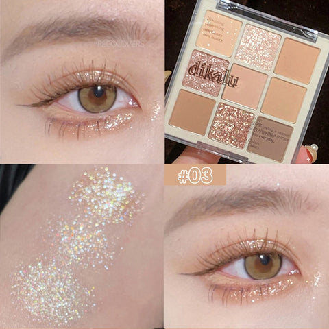 New 9 Colors Glitter Eyeshadow