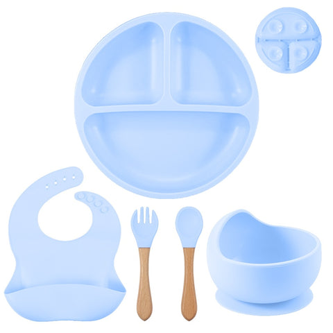 Baby Silicone Plate Spoon Set