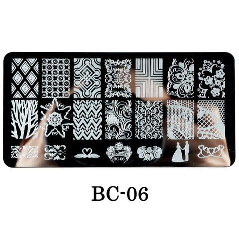 New Lace Flowers Nail Stamping Plates