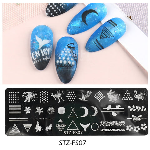 New Plam Tree Nail Stamping Plates