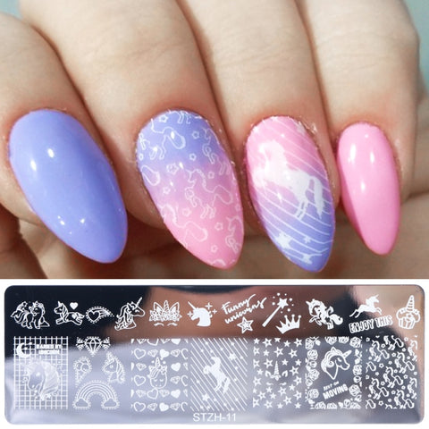 New Nail Stamping Lace Petals