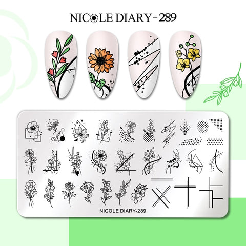 Nails Leaf Flower Manicure Decor