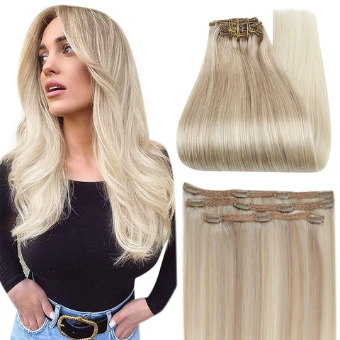 New Full Shine 50 Grams Clip in Hair Extensions