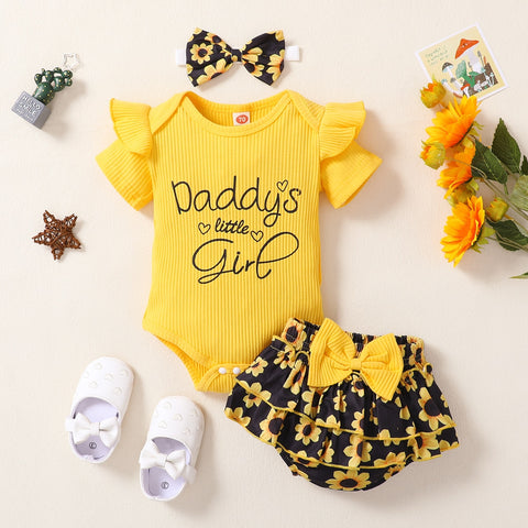 3Pcs Baby Girl Clothes Set