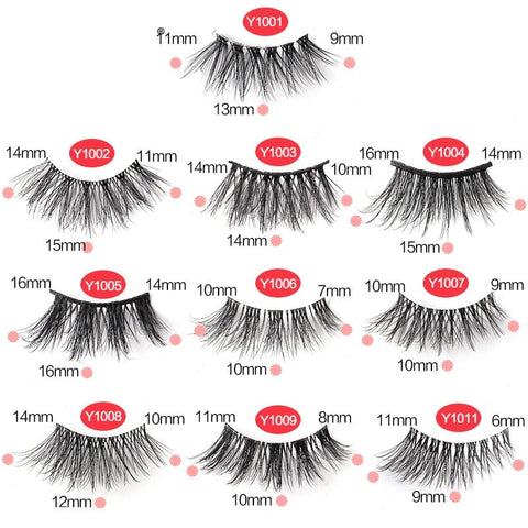 YSDO 3/5/10 Pairs Natural Half Eyelash