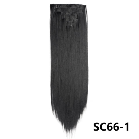 New Long Straight Natural 16 Clip
