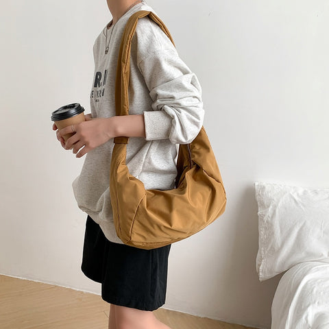 Women Large Capacity Casual Nylon Crossbody Bag