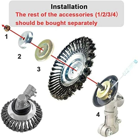 New Steel Wire Wheel Garden Weed Brush
