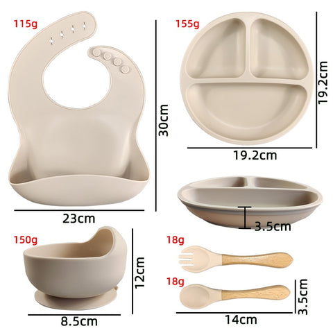 Baby Silicone Plate Spoon Set