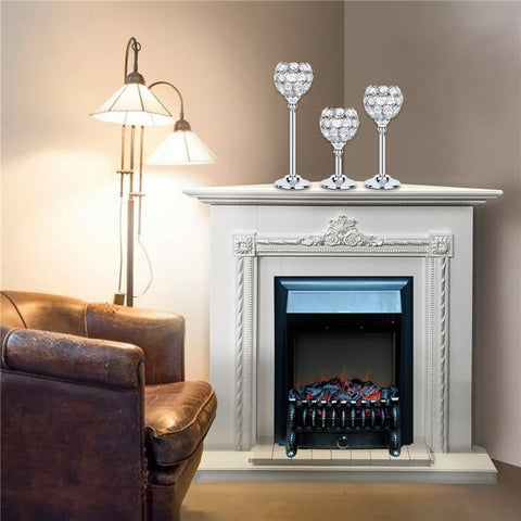 Golden Silver Crystal Wishing Candlestick Table