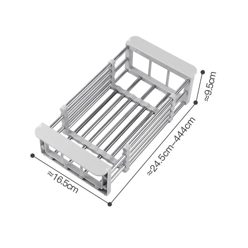 Adjustable Kitchen Stainless Steel Sink Rack