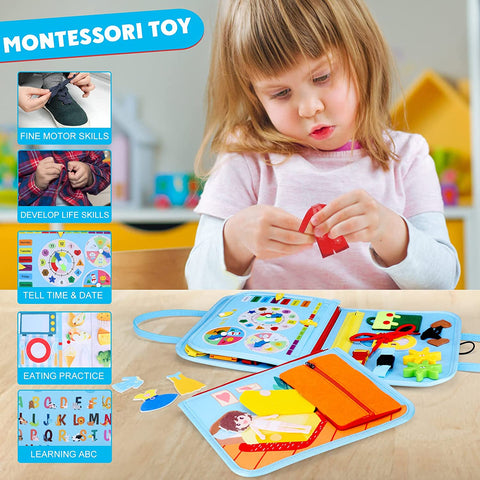 New Montessori Busy Board Toddlers Travel Toy