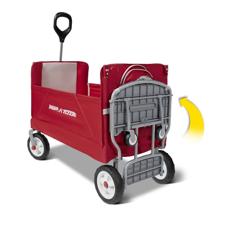 Radio Flyer, 3-in-1 Tailgater Wagon with Canopy, Folding Wagon, Red